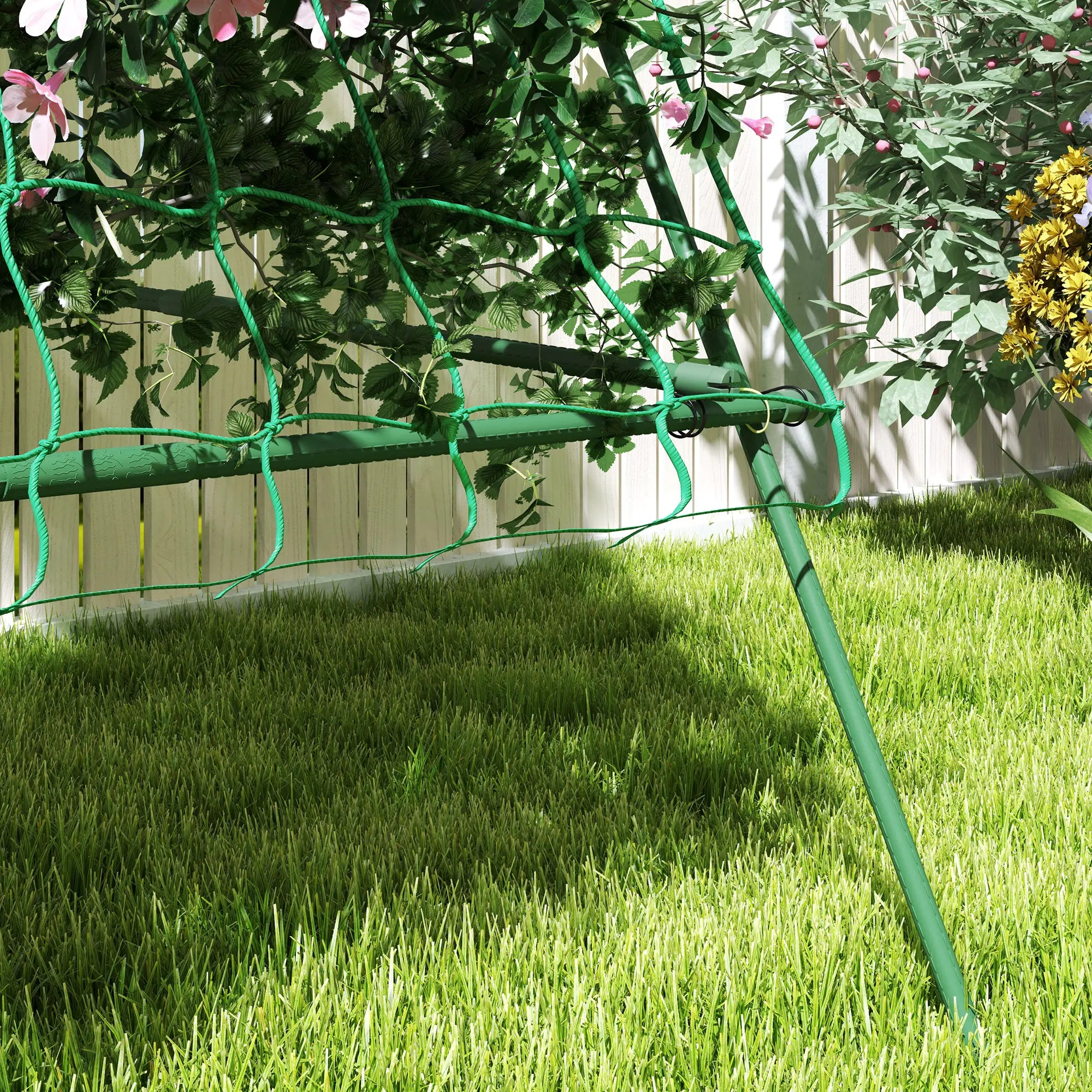 Adjustable A-Frame Garden Trellis, 20 Metal Clips, 4 Net Straps Plant Stands at Gallery Canada