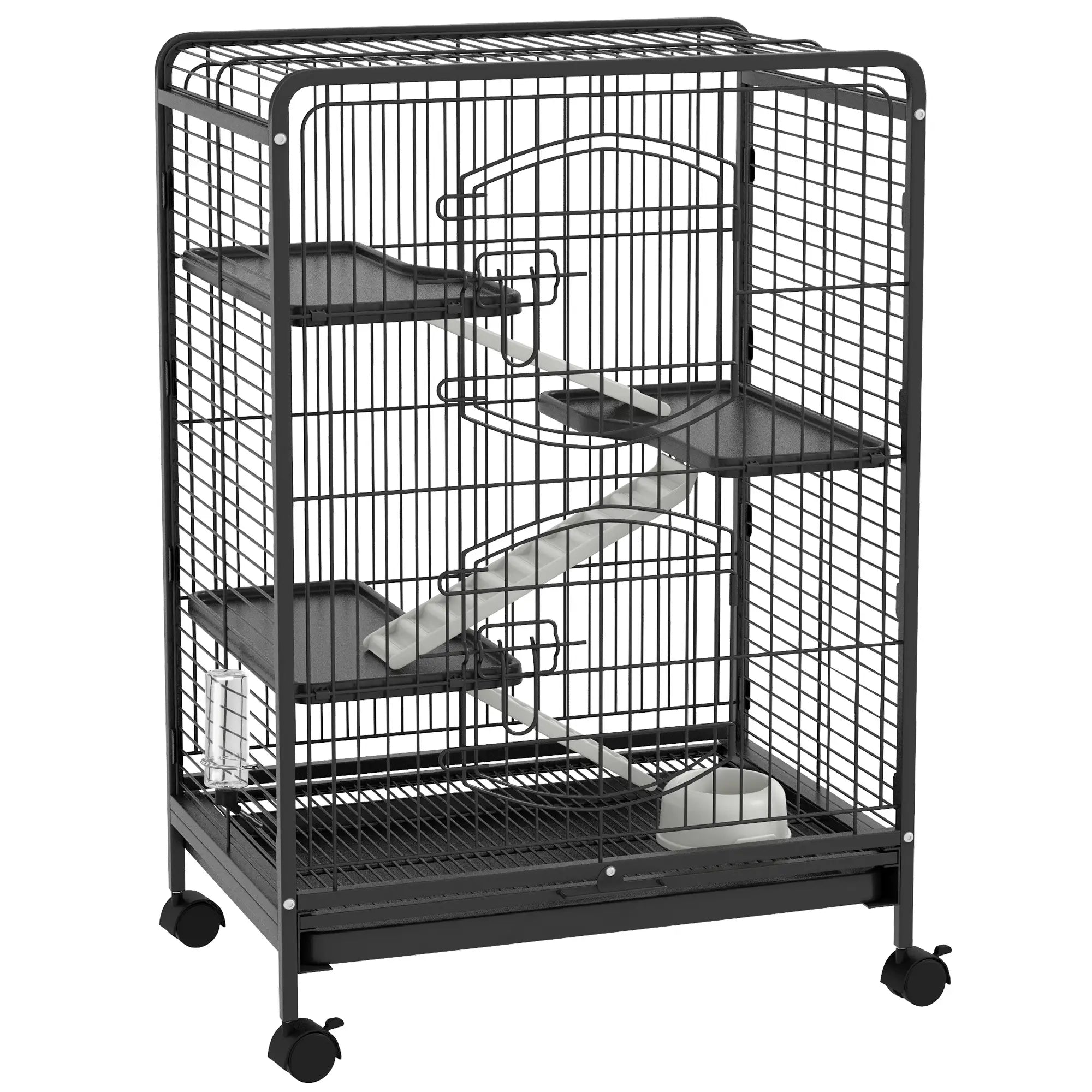 4-Tier Small Animal Cage, Rabbit Ferret Chinchilla Playpen, 24