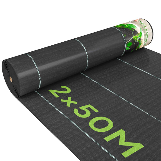 6.5ft x 164ft Weed Barrier, Landscape Fabric, Garden Weed Control, 4.6oz Weed Barrier Fabrics Black at Gallery Canada