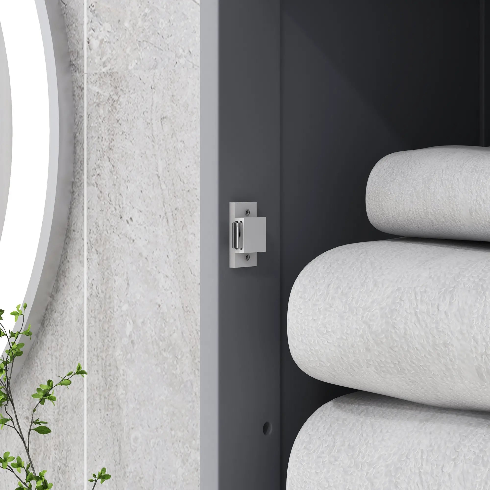 Tall Bathroom Cabinet, 2 Doors, Adjustable Shelves, Grey Bathroom Cabinets at Gallery Canada