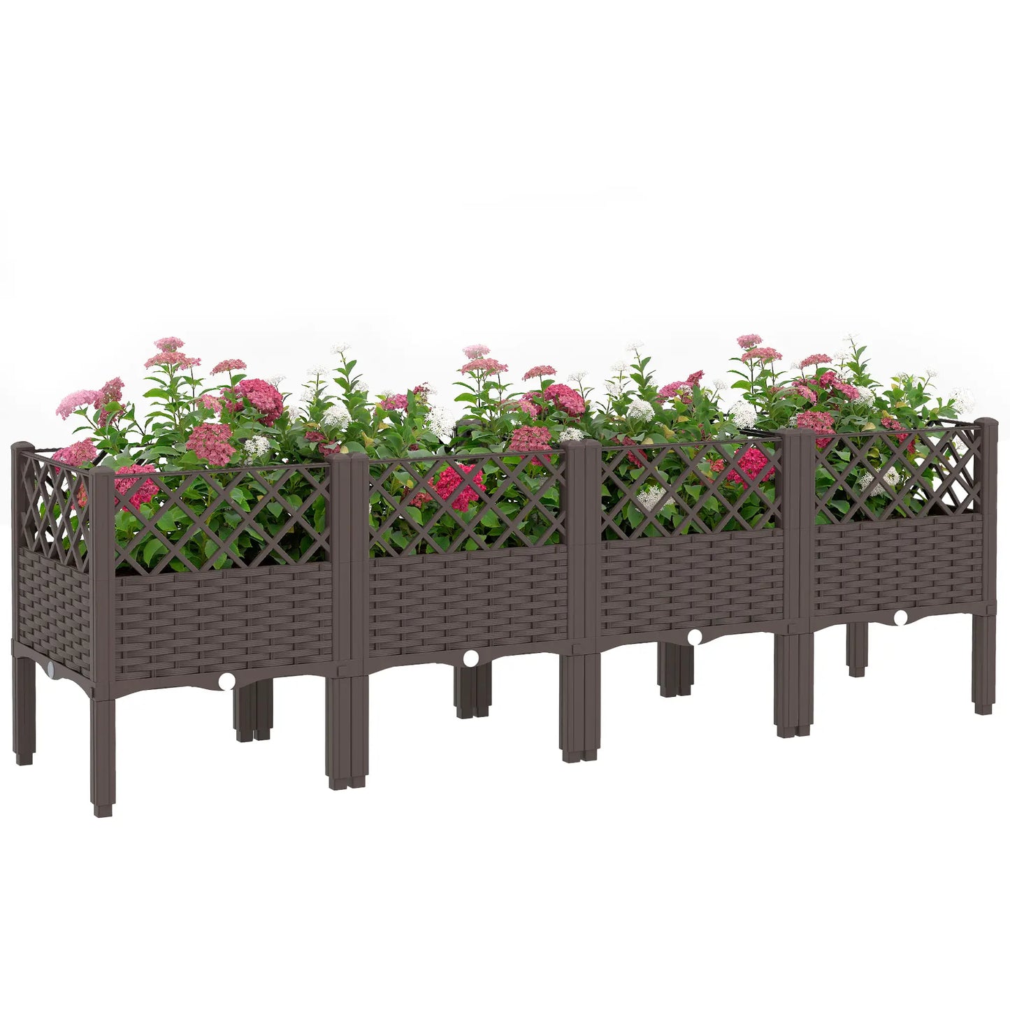 Raised Garden Bed With Legs, Self Watering Planter Box, 63" x 15.7" x 20.3" Elevated Garden Beds at Gallery Canada