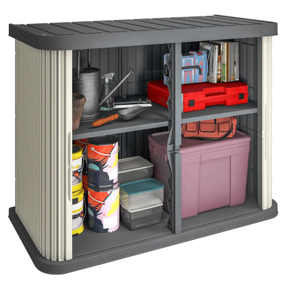 Armoire de rangement extérieure de 127 gallons, gris