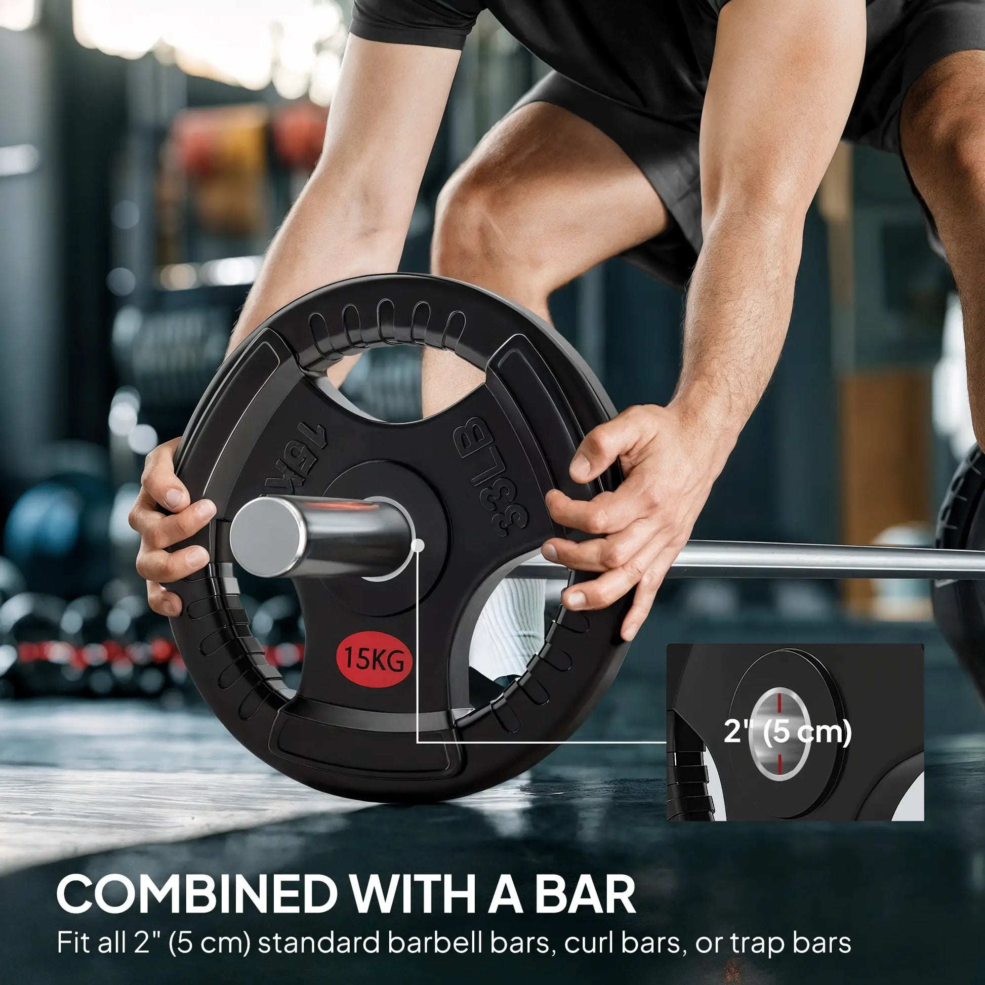 Weight Plates Set, 2-Inch Barbell Weights, 2 x 33lbs Dumbbells & Barbells at Gallery Canada