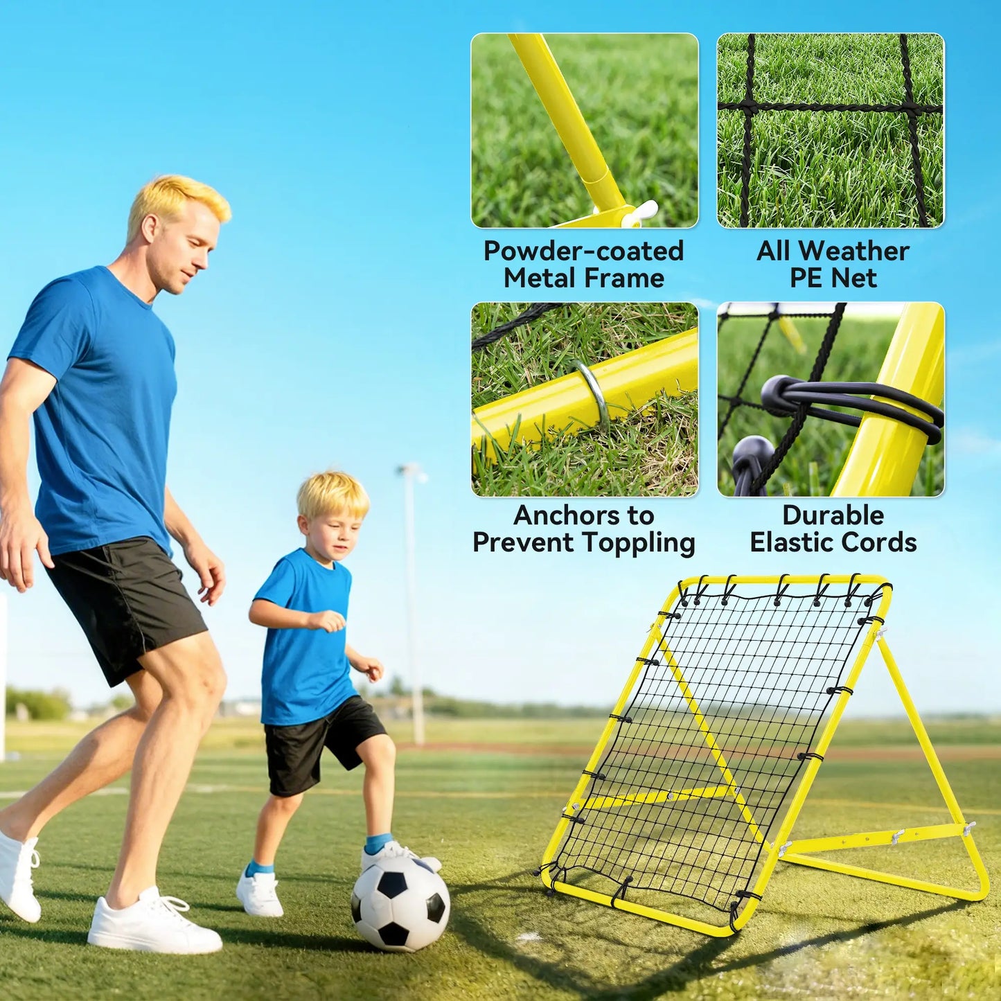 Volleyball Rebounder Net, Football Training Aid, Kickback Target, Yellow Soccer at Gallery Canada
