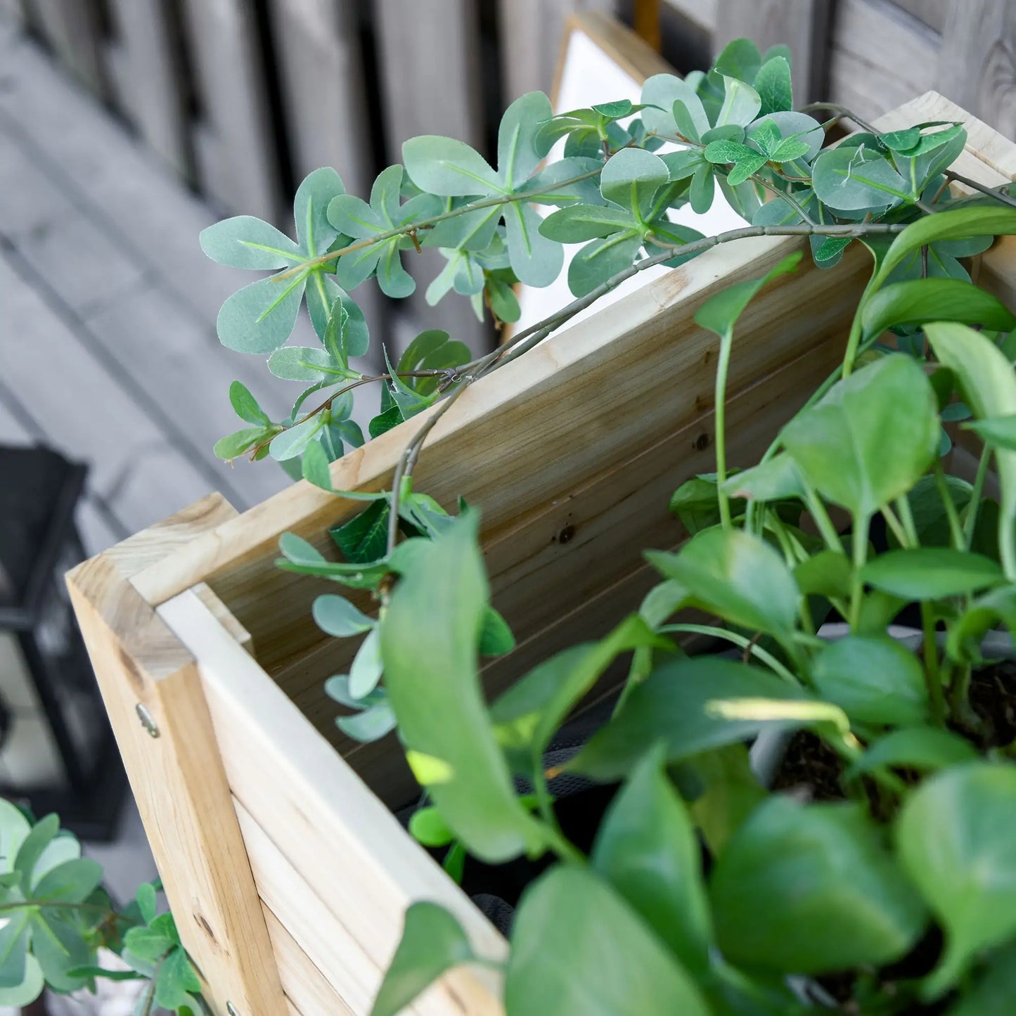 Raised Garden Bed With Legs, Elevated Planter With Shelf, Natural Wood Raised Garden Beds at Gallery Canada