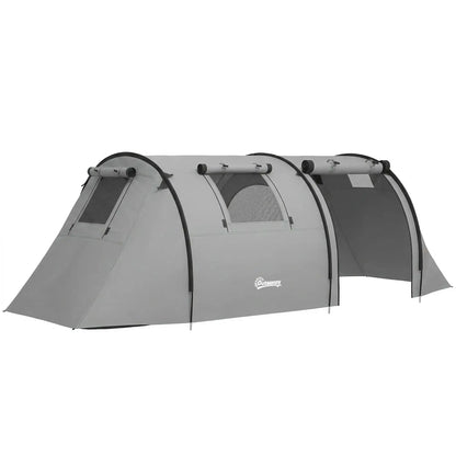 3-4 Person 2 Room Camping Tent 3000mm Waterproof, Grey Camping Tents at Gallery Canada