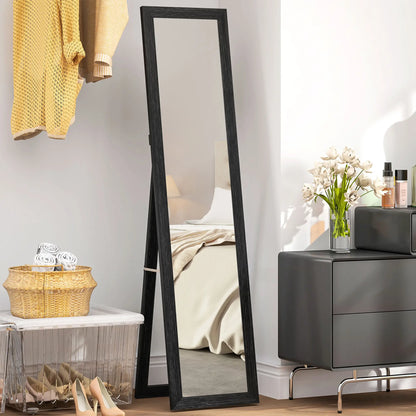 15" x 62" Full Length Mirror, Free Standing, Black Full Length Mirrors at Gallery Canada