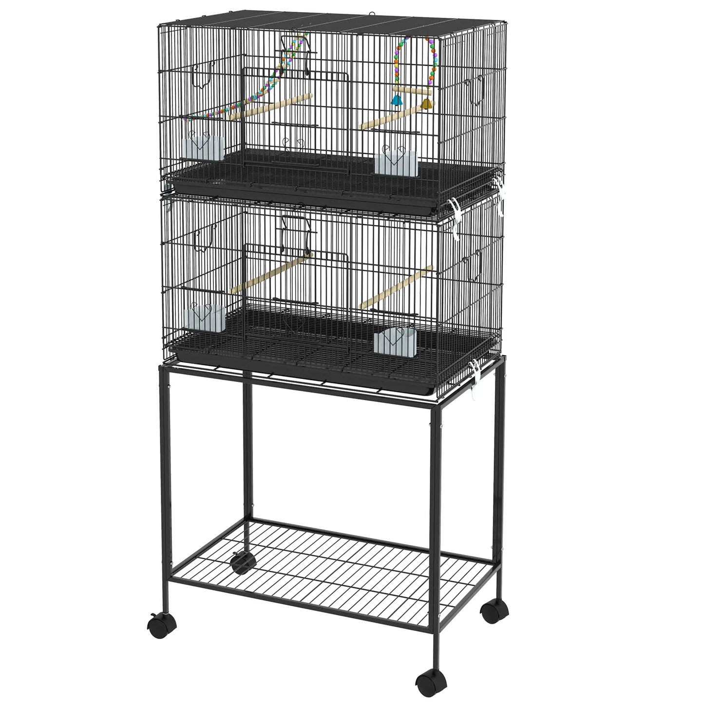 65" Birdcage for Canaries, Lovebirds, Finches, Black Bird Cages Black at Gallery Canada
