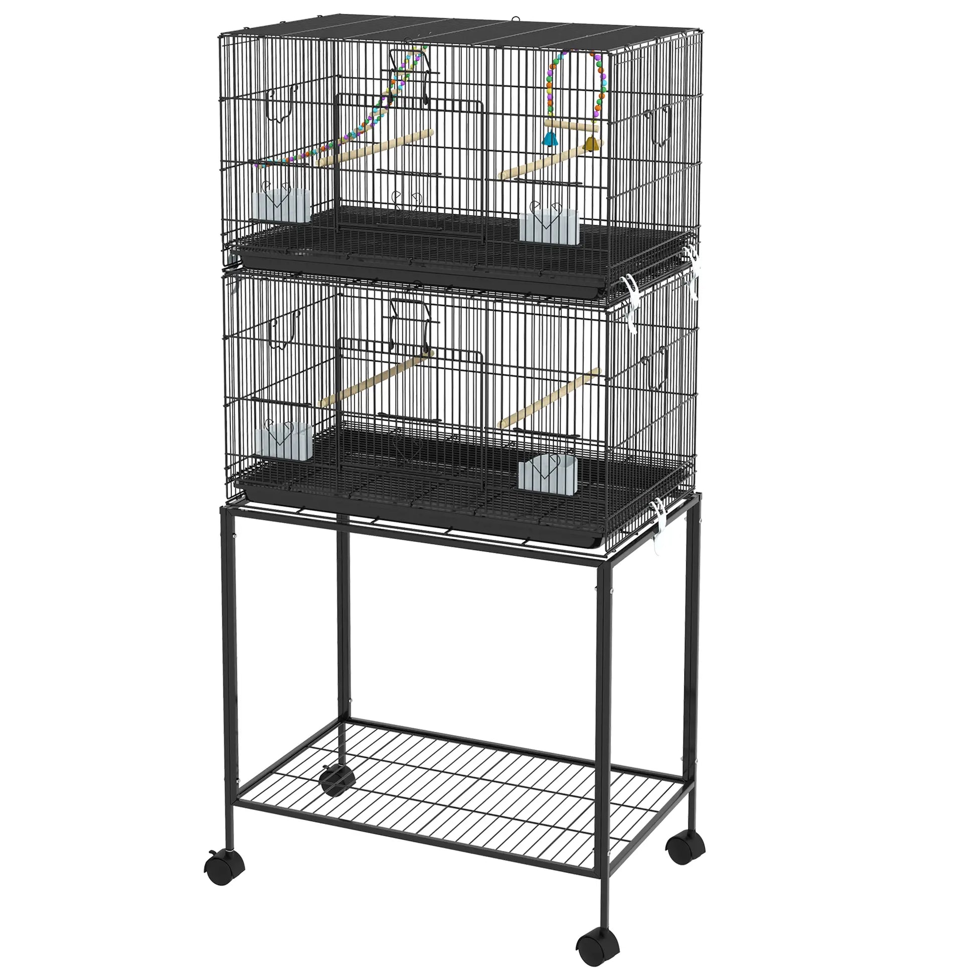65" Birdcage for Canaries, Lovebirds, Finches, Black Bird Cages Black at Gallery Canada