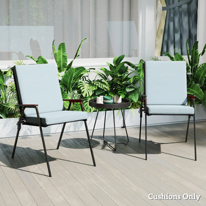 Outdoor Cushions Set of 2, Seat Cushions with Back, Fade-Resistant, Light Grey Patio Chair Cushions at Gallery Canada