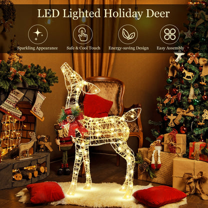 Lighted Christmas Reindeer Decorations, 50 LED Lights, Outdoor Yard Christmas Decor & Accessories at Gallery Canada