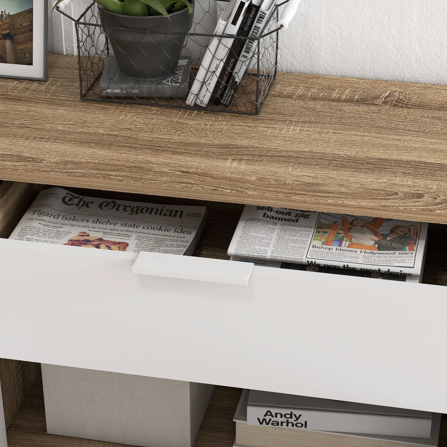 Modern Sideboard Cabinet, 2 Doors, Drawer, Adjustable Shelves Kitchen Pantry Cabinets at Gallery Canada