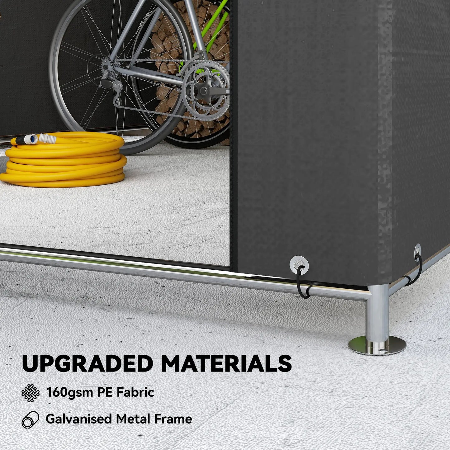 6.6' x 7.8' Portable Shed, Waterproof Bike Tent, Dark Grey Sheds at Gallery Canada