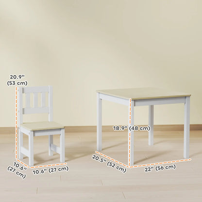 Kids Table And Chairs Set, Toddler Table And 2 Chair Set, Natural Kids Table Sets at Gallery Canada