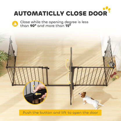 Foldable Dog Playpen, Indoor for Small Medium Dogs, Black Houses, Kennels & Pens at Gallery Canada