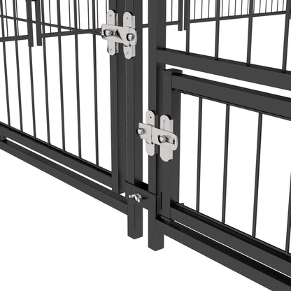 6.9' x 6.9' x 5' Outdoor Dog Kennel, Canopy, Rotating Bowls, Coffee Houses, Kennels & Pens at Gallery Canada