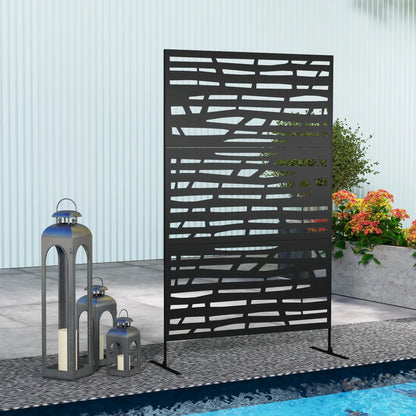 Outdoor Privacy Panel, Freestanding Metal Divider, Garden, Backyard, Deck, Black Side Awnings at Gallery Canada