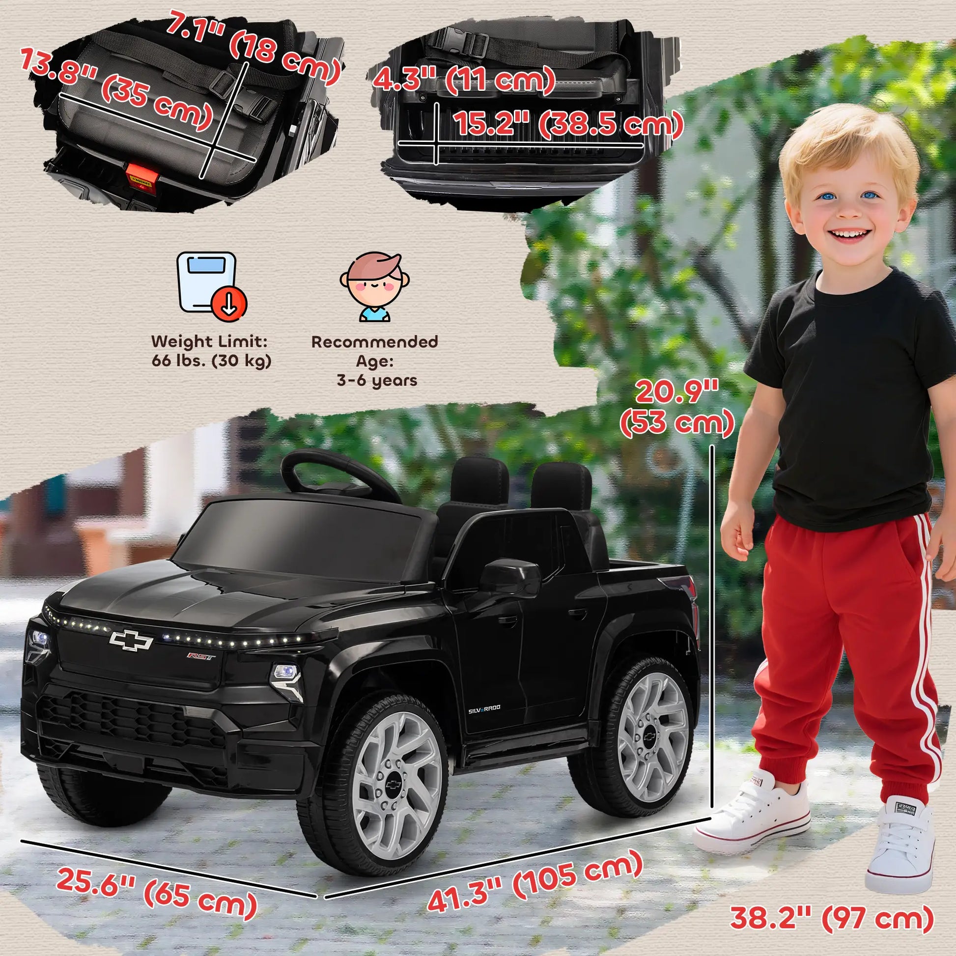 12V Chevrolet Silverado EV RST Licensed Kids Car, Remote, Black Electric Toy Cars at Gallery Canada