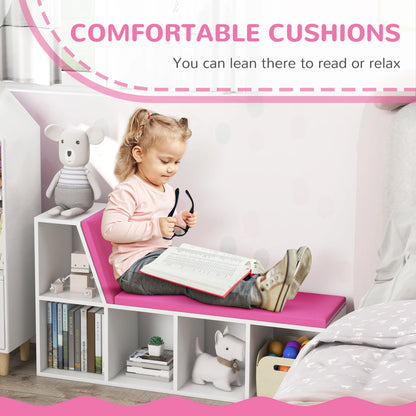 5-Cube Bookshelf with Cushioned Nook, Storage Shelves, Pink Bookshelves & Bookcases at Gallery Canada