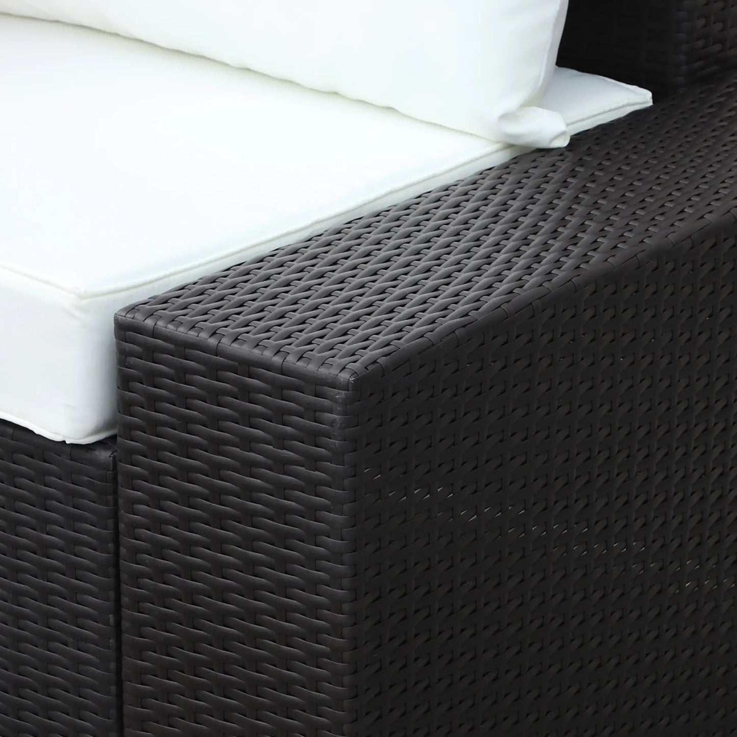 Wicker Sectional Sofa Set, Cushioned Patio Set with Coffee Table Patio Furniture Sets at Gallery Canada