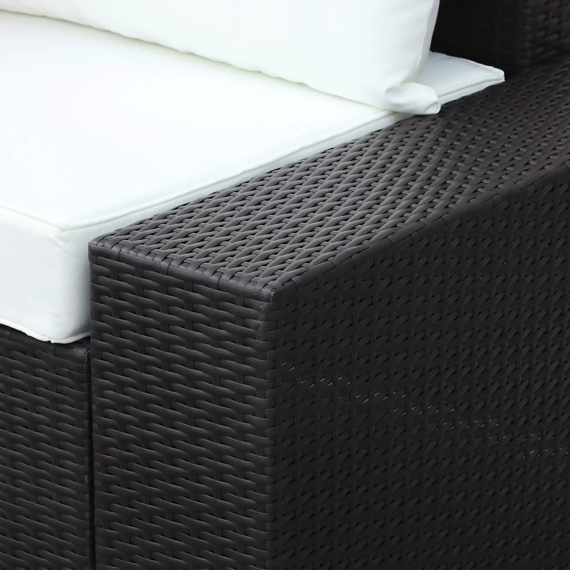 Wicker Sectional Sofa Set, Cushioned Patio Set with Coffee Table Patio Furniture Sets at Gallery Canada