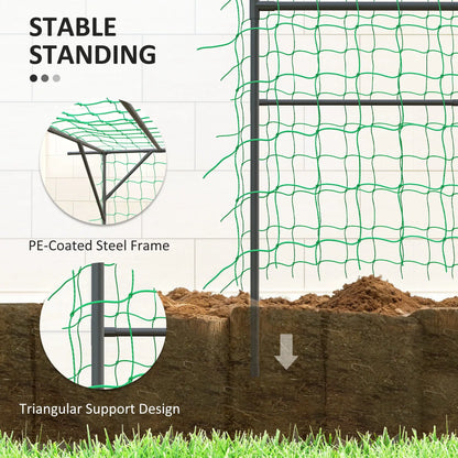 6.4FT Tall Metal Garden Arch Trellis, Plant Support With Climbing Net Plant Stands at Gallery Canada