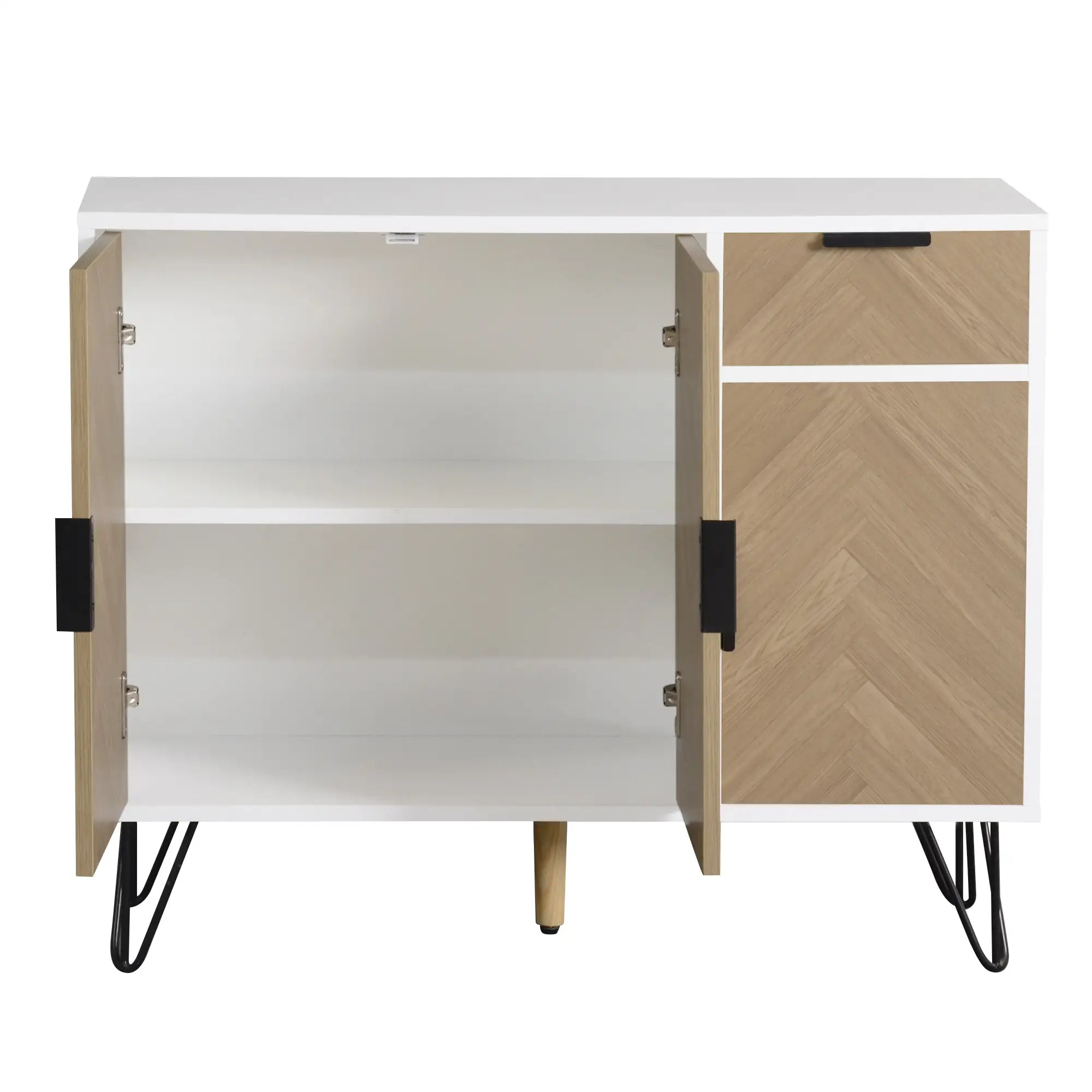 Storage Cabinet with Drawer, Adjustable Shelves, 35.5