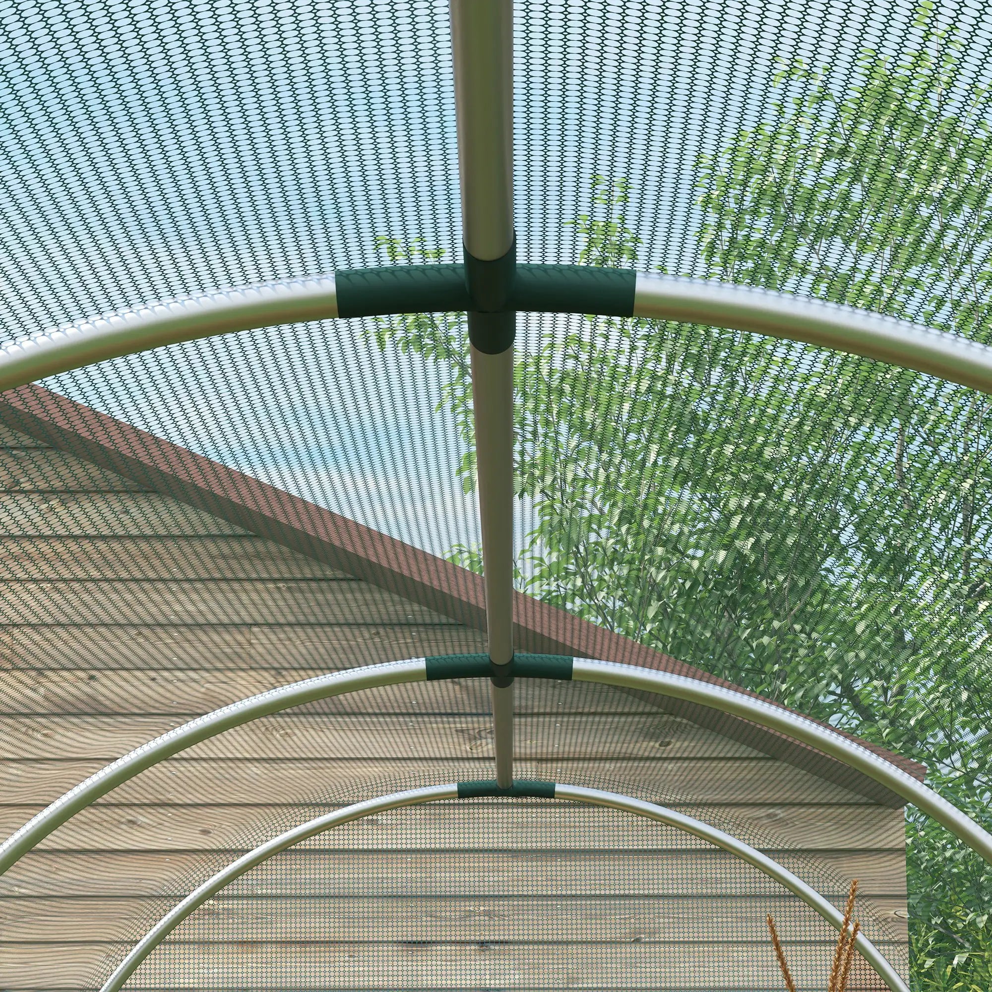 Galvanized Steel Crop Cage, Plant Protection Tent, 4' x 12', Green Walk In Greenhouses at Gallery Canada