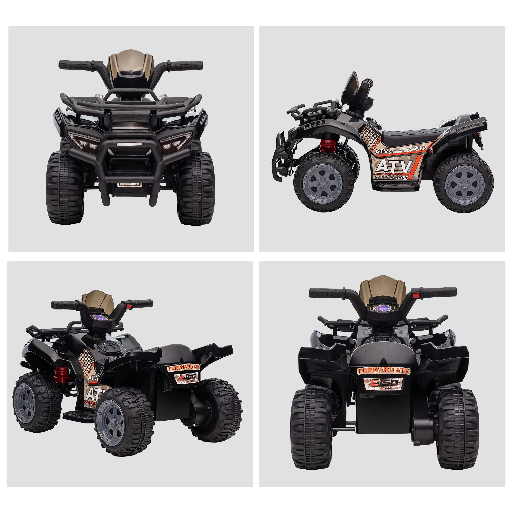 Kids Ride-On ATV Quad Bike, 6V Battery Powered, 18-36 Months, Black Electric Toy Cars at Gallery Canada