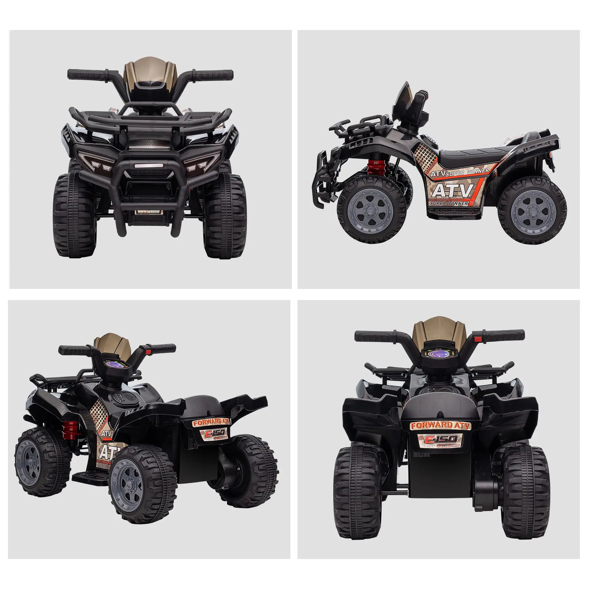 Kids Ride-On ATV Quad Bike, 6V Battery Powered, 18-36 Months, Black Electric Toy Cars at Gallery Canada