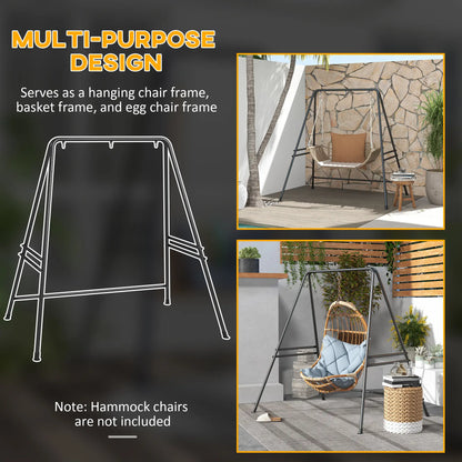Hammock Chair Stand, Heavy Duty Metal Frame, Indoor Outdoor Use, Black Hammock Stands at Gallery Canada