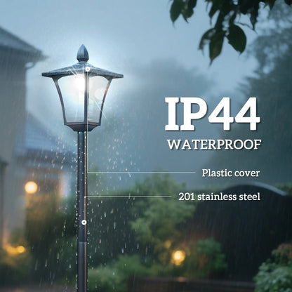 Solar LED Streetlight, 40 Lumens, Waterproof, 63"H, Black Solar Post Lamps at Gallery Canada