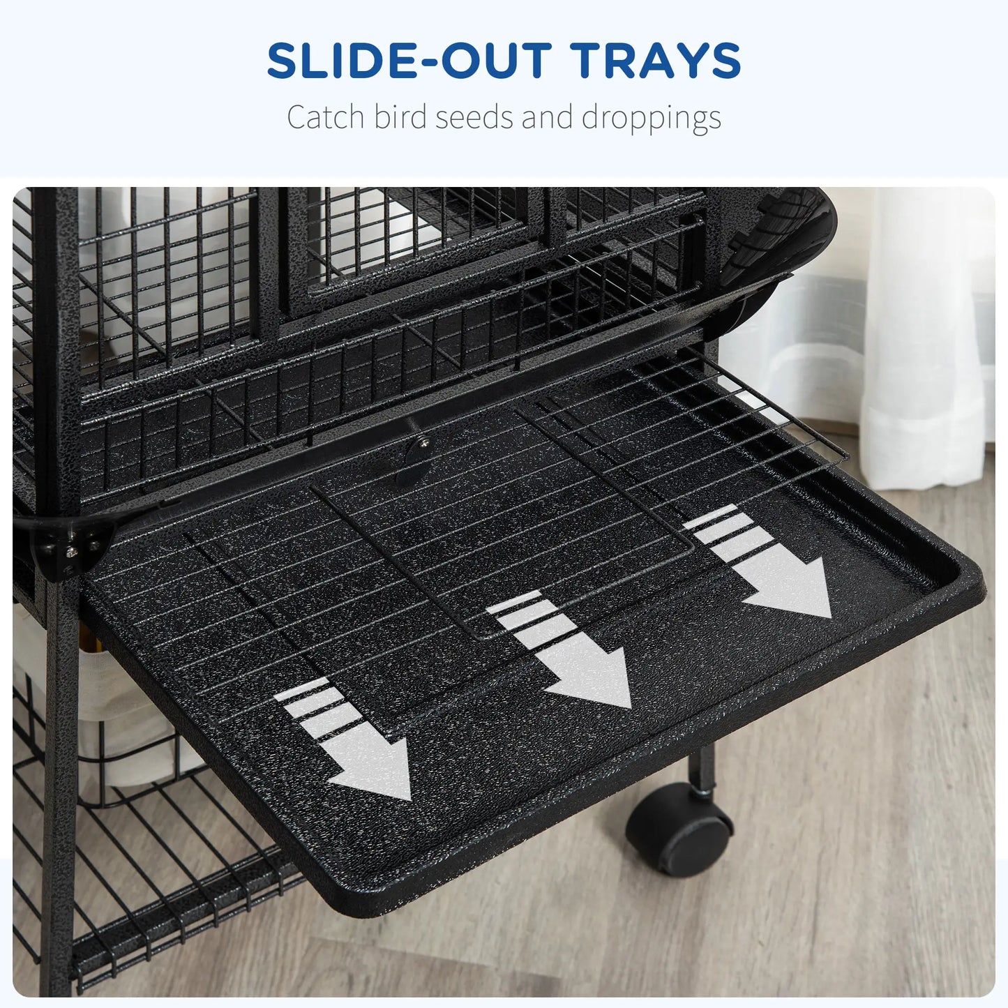 61.5 Inch Bird Cage for Cockatiel, Parakeet House with Stand, Play Top Bird Cages at Gallery Canada