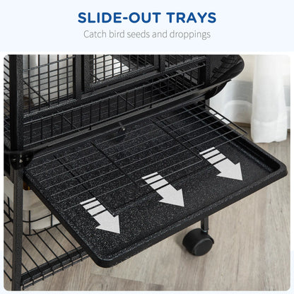 61.5 Inch Bird Cage for Cockatiel, Parakeet House with Stand, Play Top Bird Cages at Gallery Canada