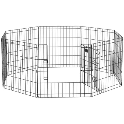 24inch Foldable Metal Pet Playpen, Dog Kennel Cage, 8 Panel Houses, Kennels & Pens at Gallery Canada