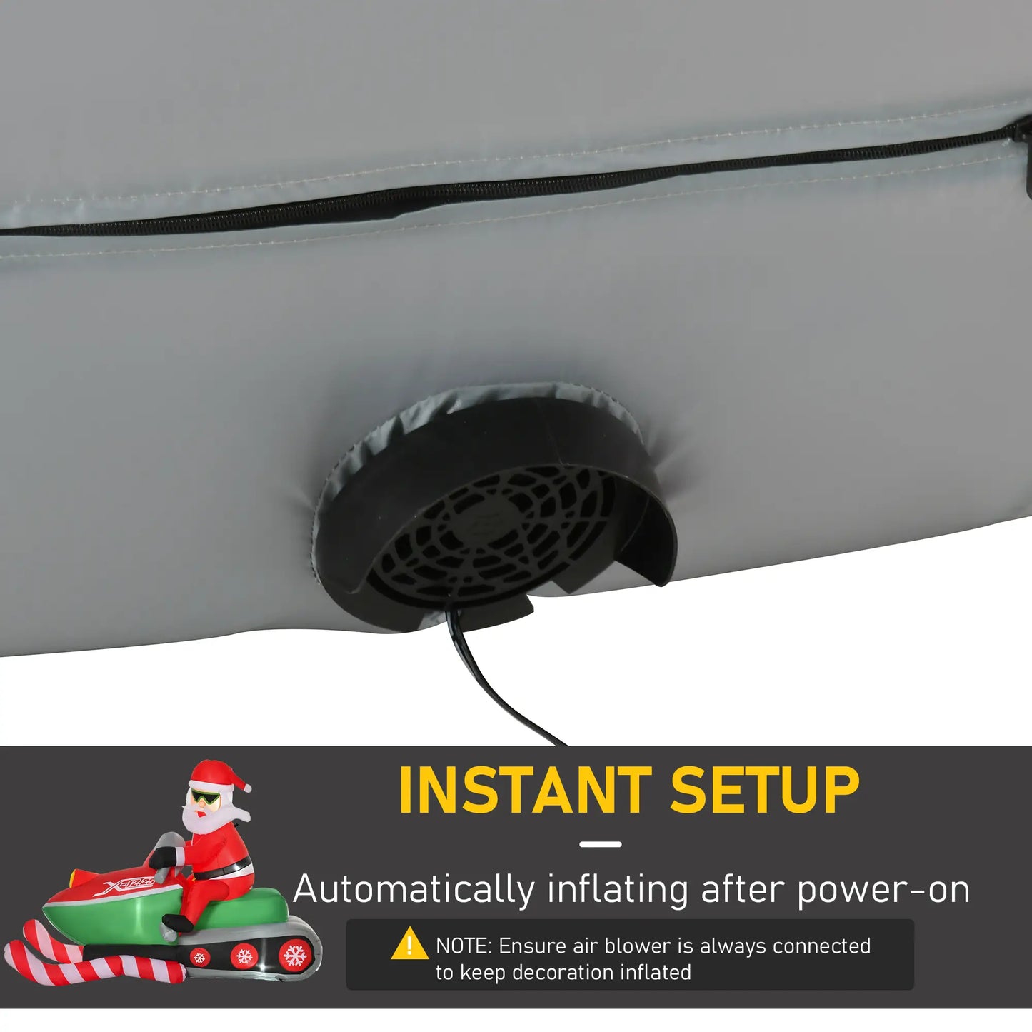 5.2ft Inflatable Santa Claus with Snowmobile, LED Lighted Christmas Inflatables at Gallery Canada