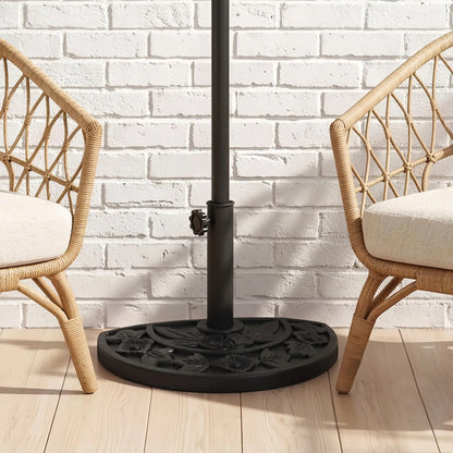 Heavy Duty Half Umbrella Base 20 lb, Outdoor Patio Stand, Black Umbrella Bases at Gallery Canada
