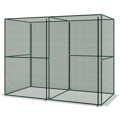 8' x 4' Crop Cage, Plant Protection Tent, Zippered Doors, Vegetable Garden Greenhouses Green at Gallery Canada