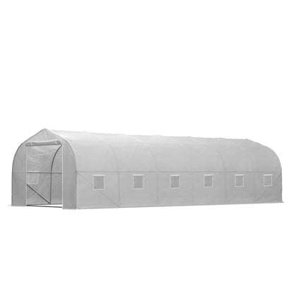 26'L x 10'W x 6.8'H Walk-In Greenhouse, Steel Frame, White Tunnel Greenhouses at Gallery Canada