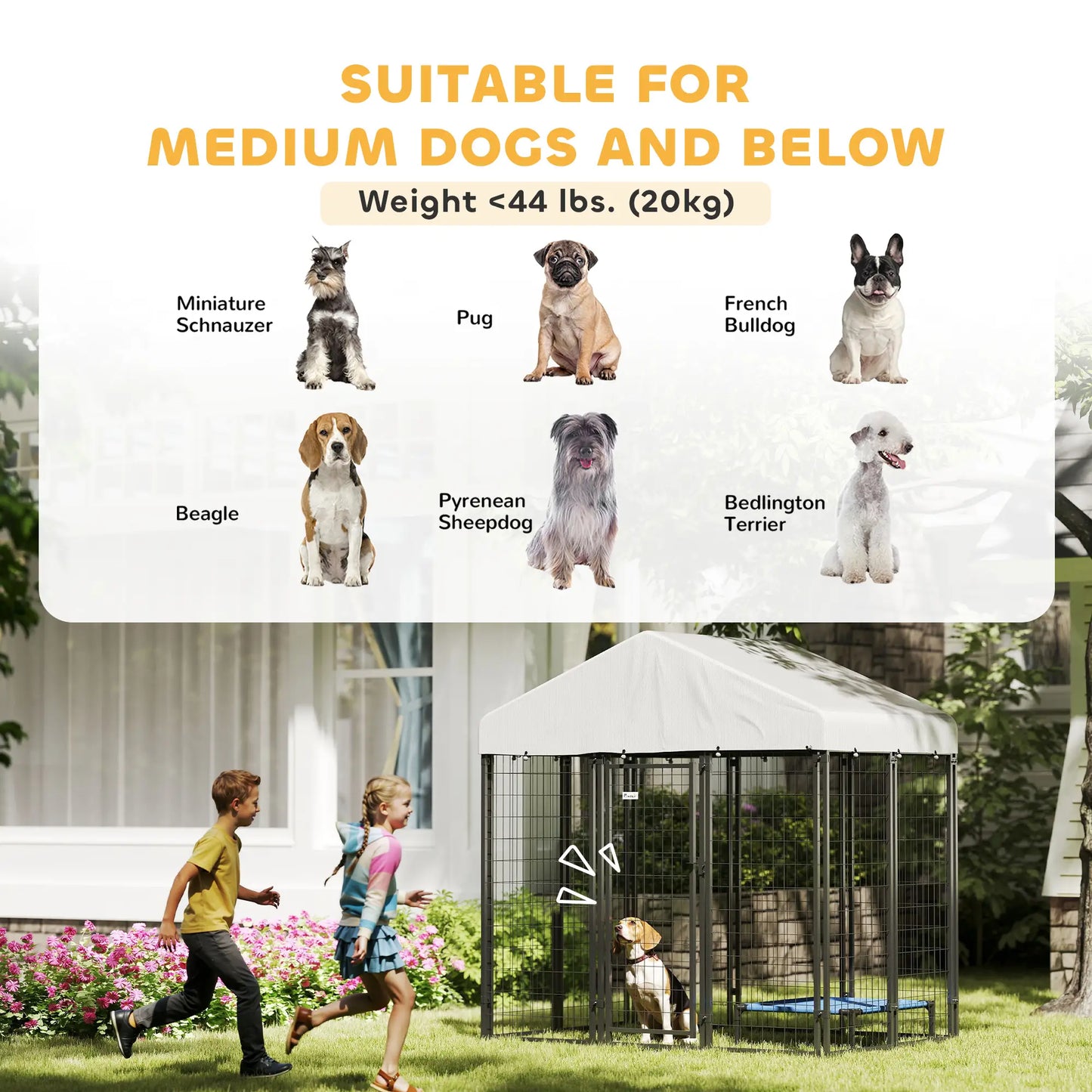 Outdoor Dog Kennel, Waterproof UV-Resistant Cover, 6 x 4 x 6 ft Houses, Kennels & Pens at Gallery Canada