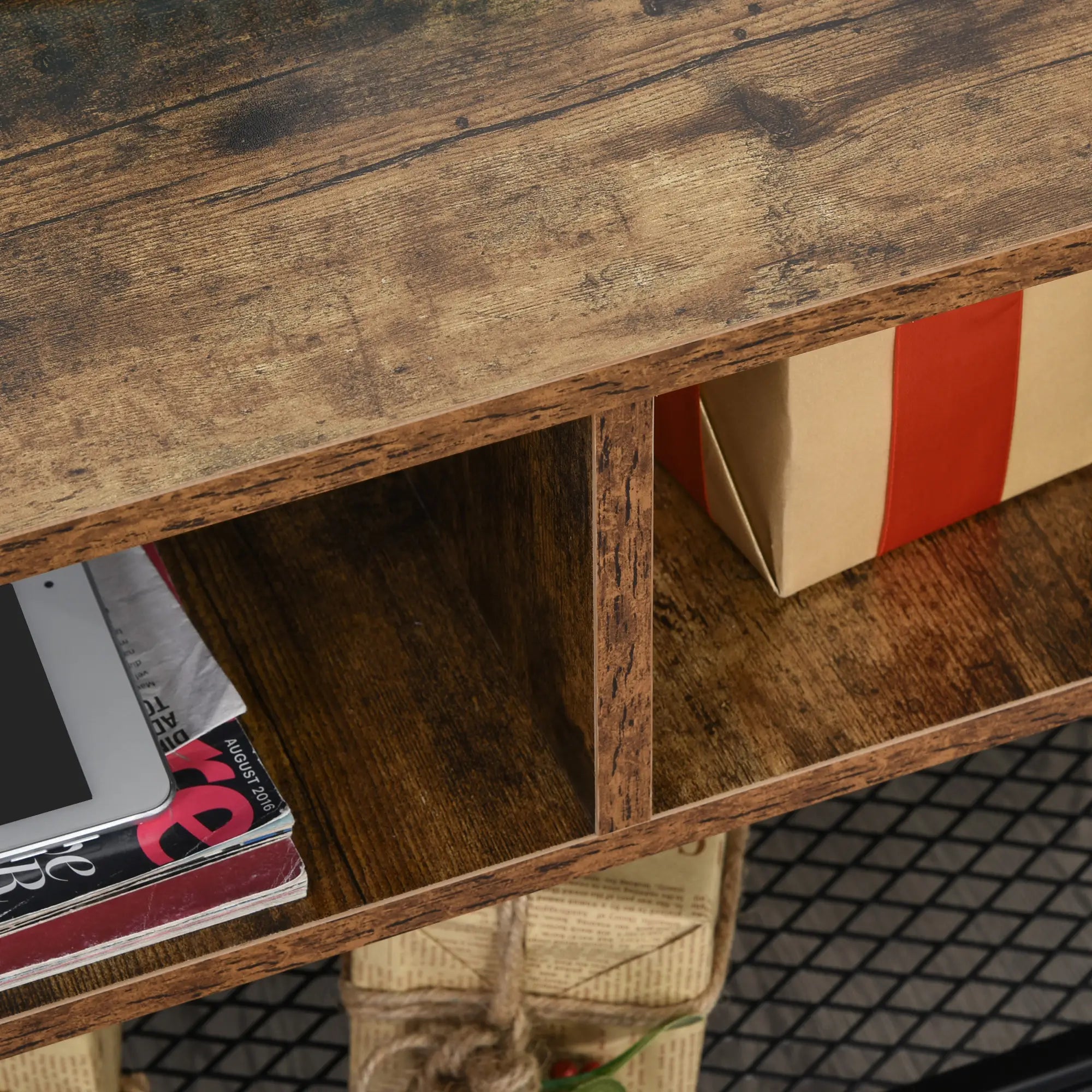 Industrial TV Stand, Console for 45'' Flat Screen, Rustic Brown TV Stands at Gallery Canada