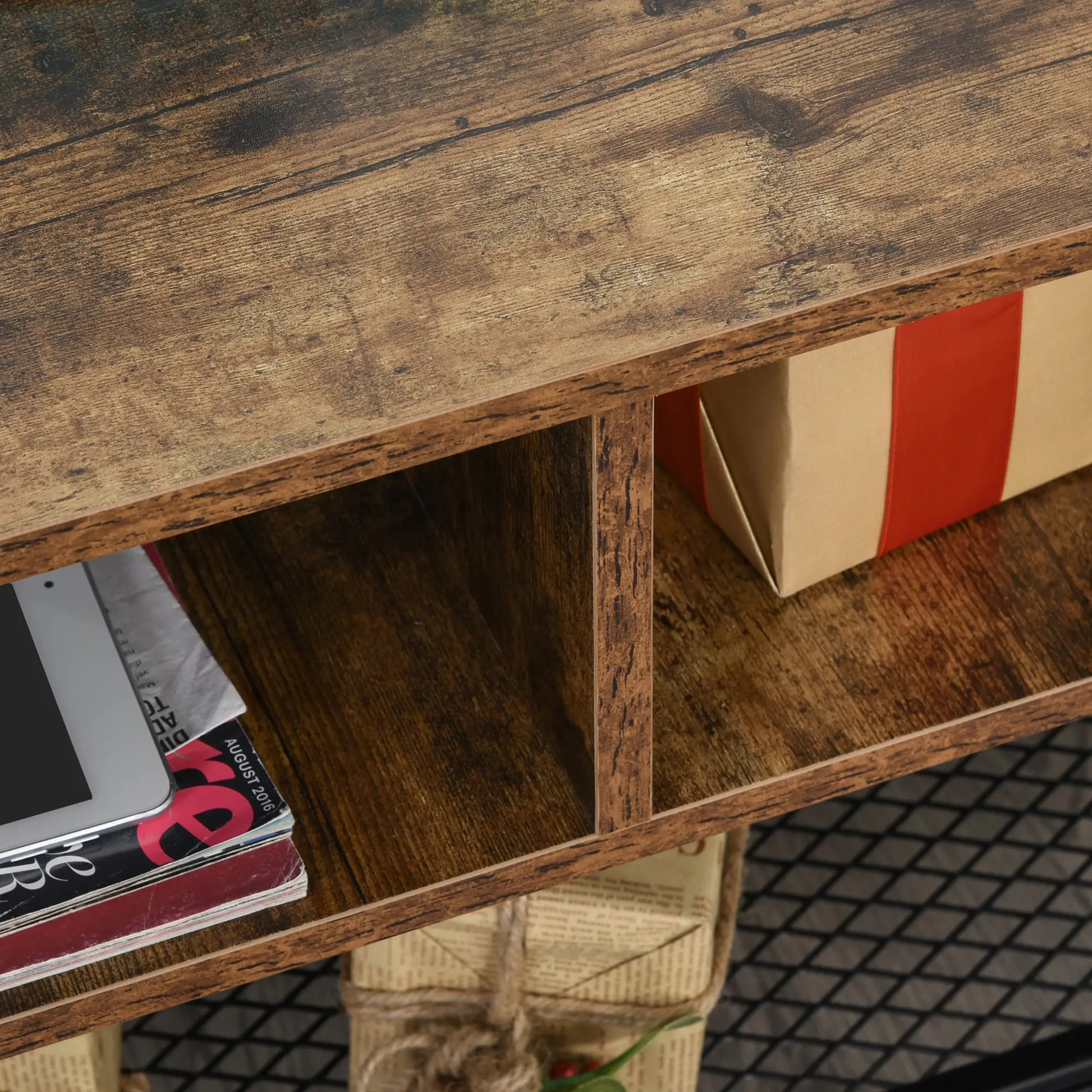 Industrial TV Stand, Console for 45'' Flat Screen, Rustic Brown TV Stands at Gallery Canada