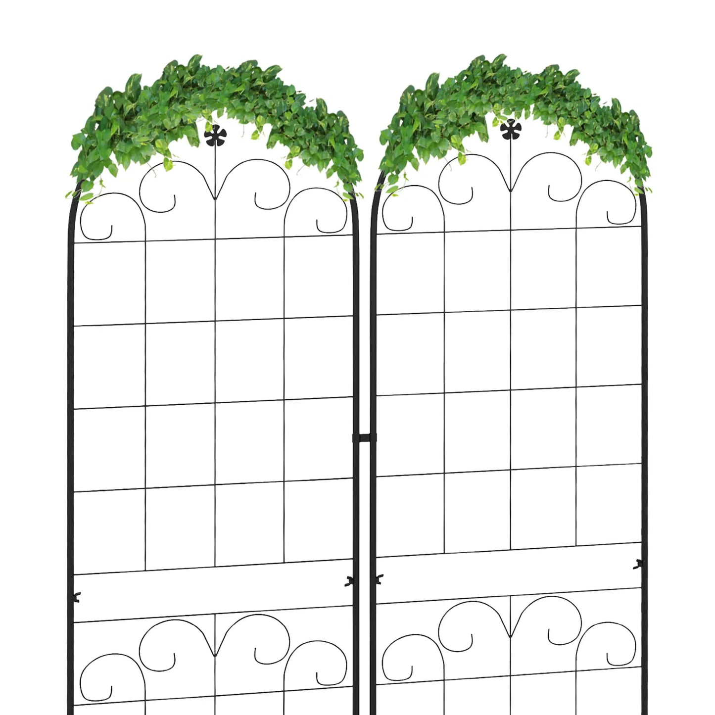 2 Pcs Metal Garden Trellis, Outdoor Plant Support, Patio Lawn Backyard Plant Stands at Gallery Canada
