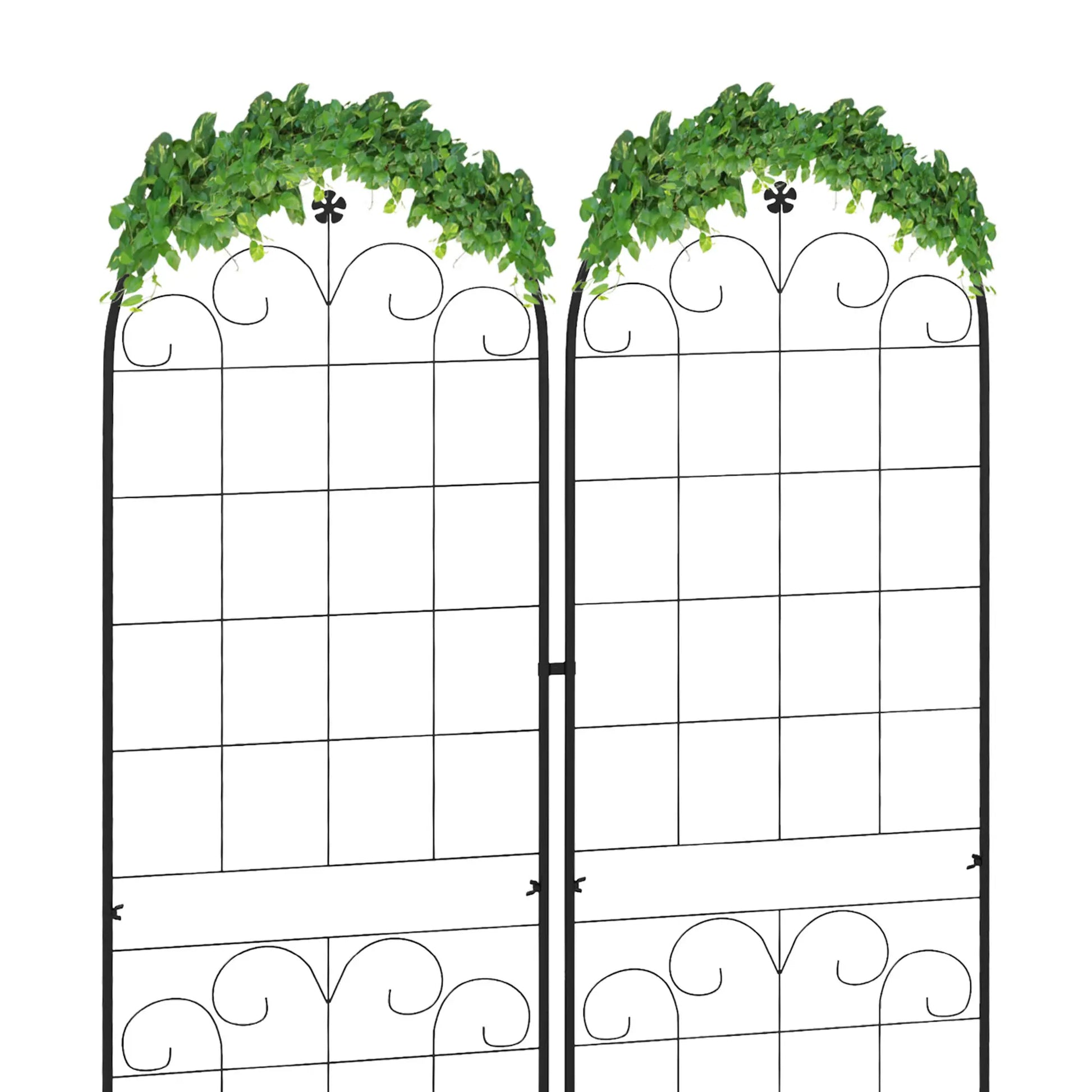 2 Pcs Metal Garden Trellis, Outdoor Plant Support, Patio Lawn Backyard Plant Stands at Gallery Canada