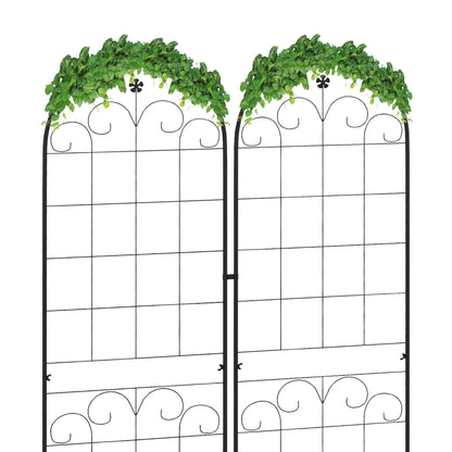 2 Pcs Metal Garden Trellis, Outdoor Plant Support, Patio Lawn Backyard Plant Stands at Gallery Canada