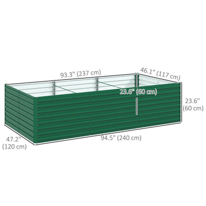 8' x 4' x 2' Raised Garden Bed, Galvanized Planter Box, Green Raised Garden Beds at Gallery Canada