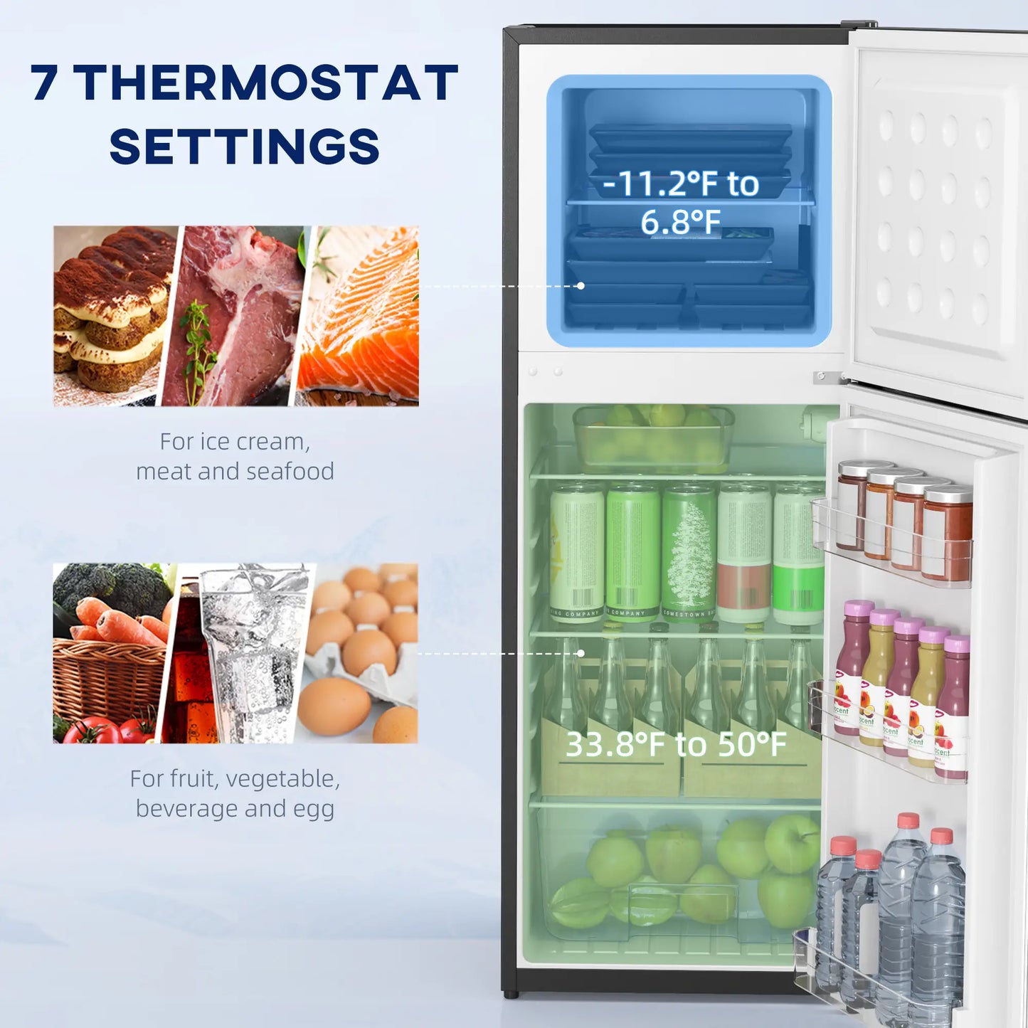 Double Door Mini Fridge with Freezer, 4.6 Cu.Ft, Silver Small Kitchen Appliances at Gallery Canada