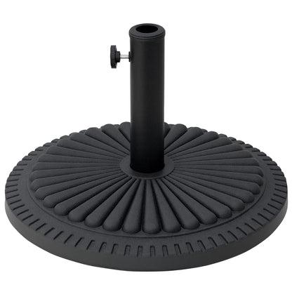 Round Cement Patio Umbrella Base Stand, Fits Φ1.4", Φ1.5", Φ2" Pole, Black Umbrella Bases Black at Gallery Canada