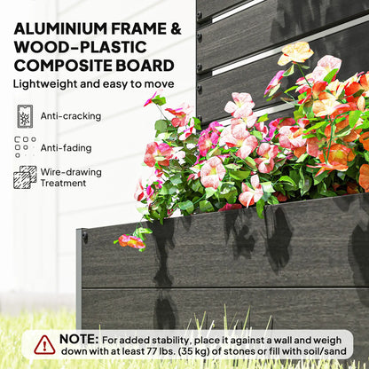 Trellis Planter for Climbing Plants, Raised Garden Bed, Outdoor, Black Raised Garden Beds at Gallery Canada