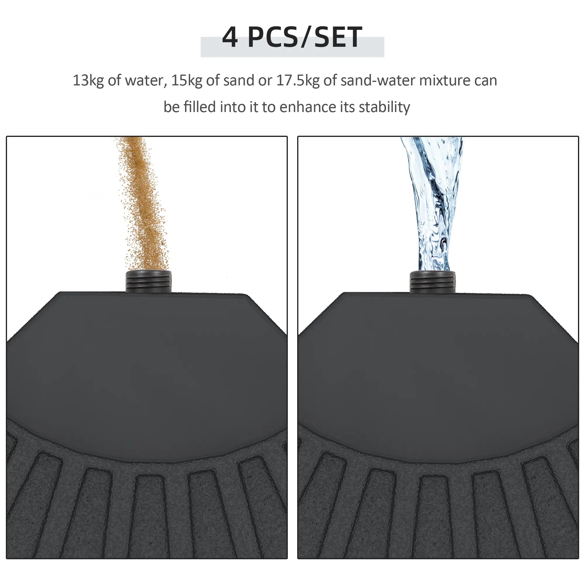 Set of 4 Outdoor Umbrella Base Weights, Cross Base Parasol Holder Umbrella Bases at Gallery Canada